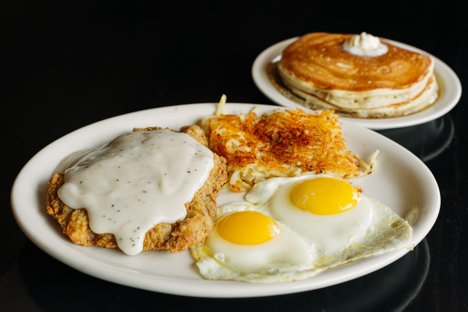Country Fried Steak and Eggs